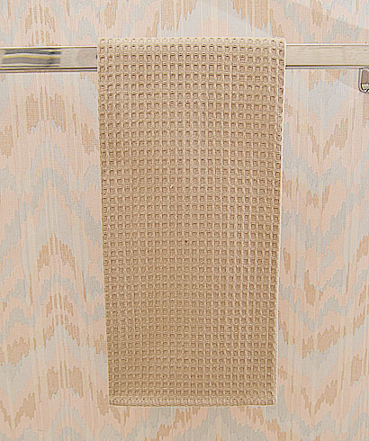 Waffle Weaves Cotton Kitchen Towel 20"x28". Taupe color